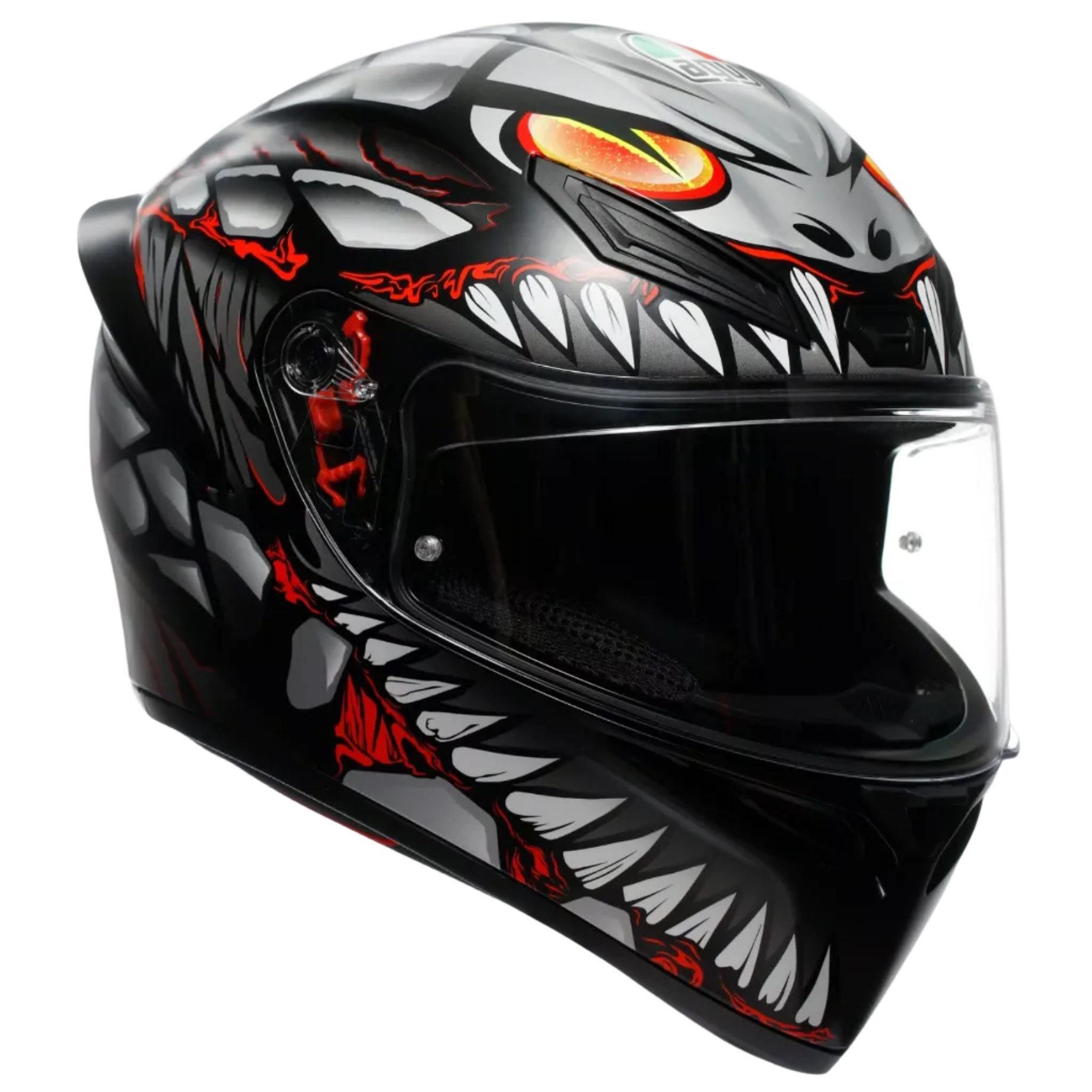 AGV helmet K1 S Lyzard matt black/red/grey