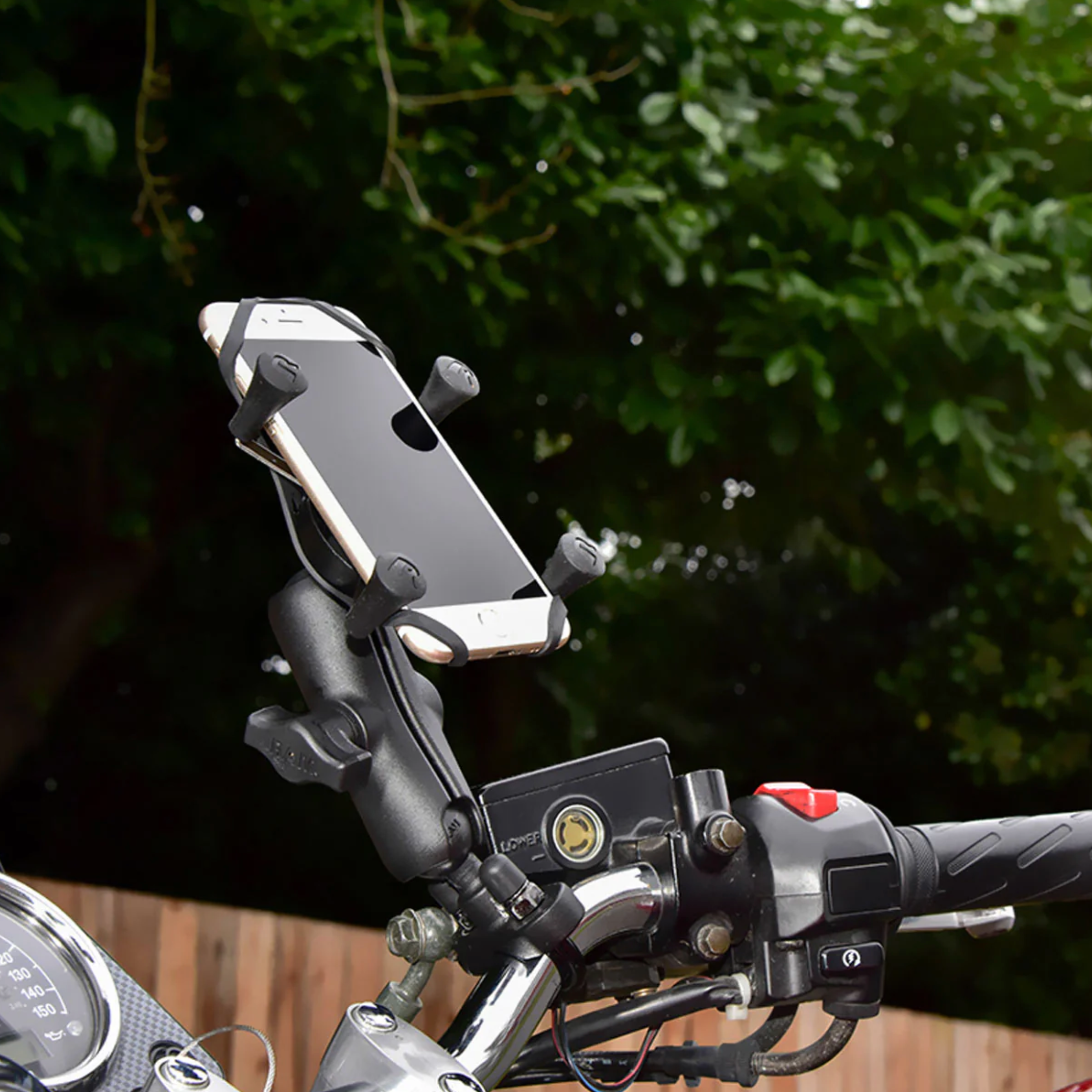 RAM MOUNT kompl Rail Ubolt Uni XGrip ar drošības gumiju