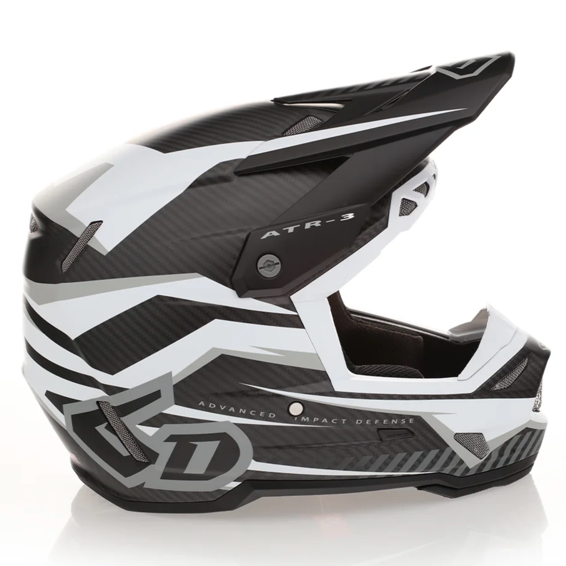 6D ATR-3 Rival FIM matt white/black ķivere