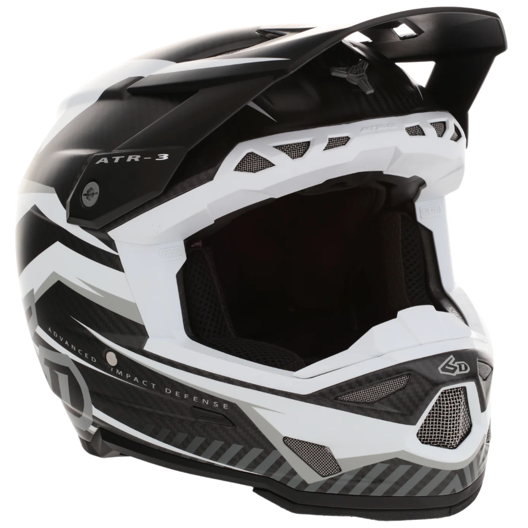6D ATR-3 Rival FIM matt white/black ķivere