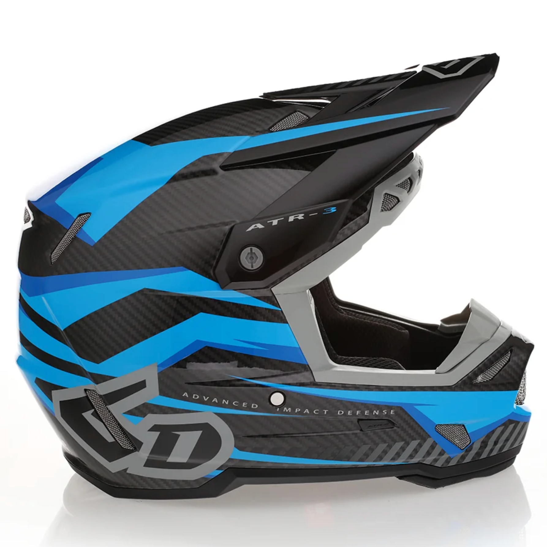 6D ATR-3 Rival FIM Gloss cyan/black ķivere