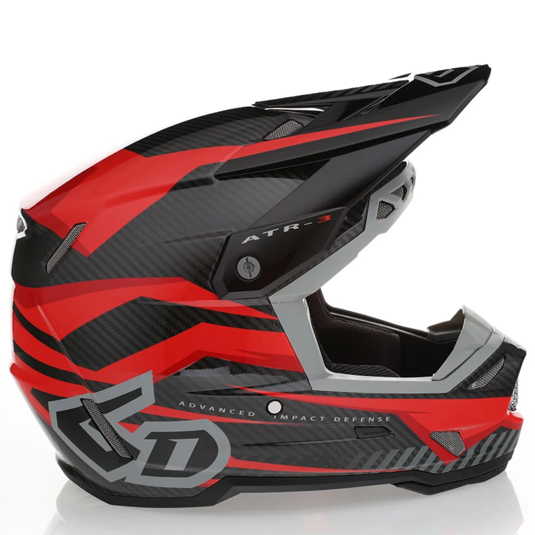 6D ATR-3 Rival FIM Gloss red/grey/black ķivere