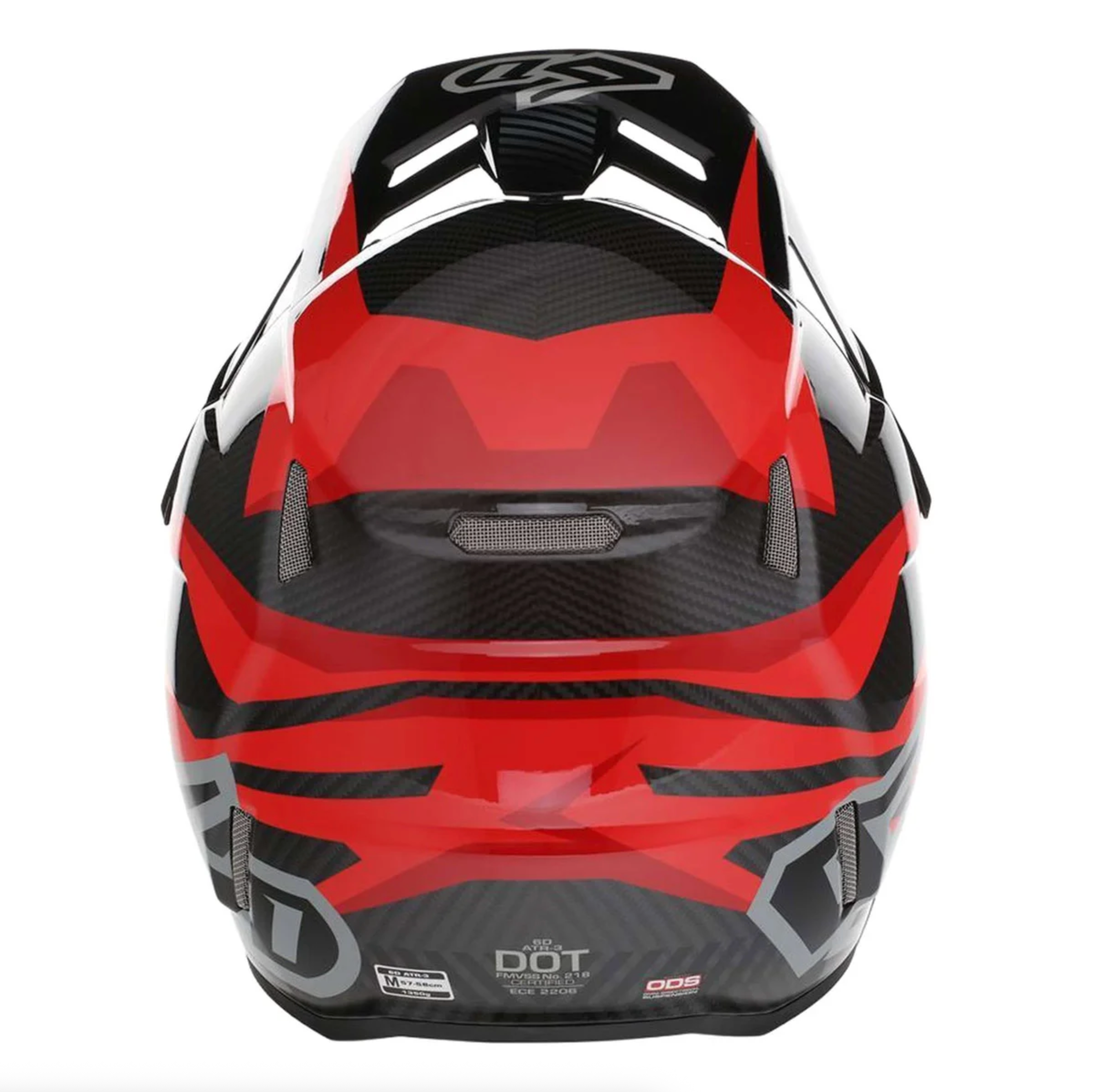 6D ATR-3 Rival FIM Gloss red/grey/black ķivere