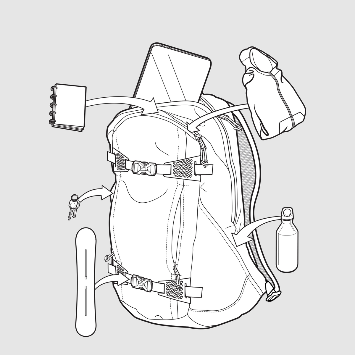 BURTON Day Hiker 22L atlantic teal soma muguras