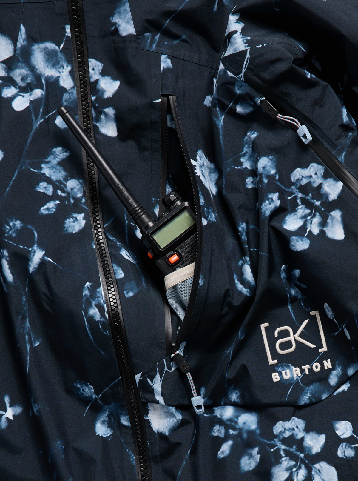 BURTON W AK Gore Cyclc JKT cyanotype floral jaka