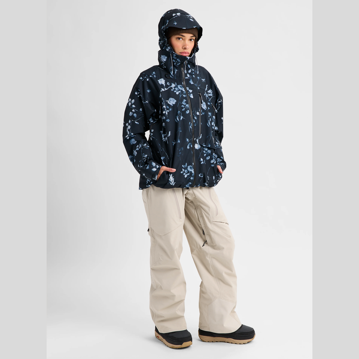 BURTON W AK Gore Cyclc JKT cyanotype floral jaka