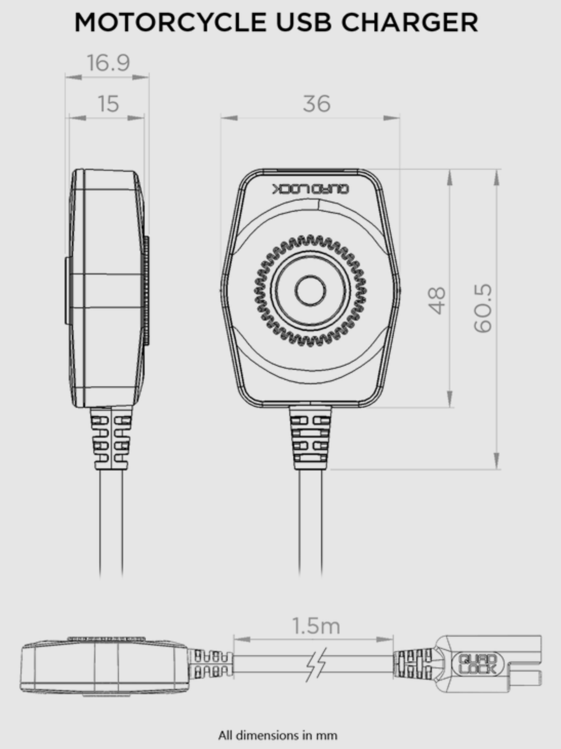 QUAD LOCK lādētājs USB Charger