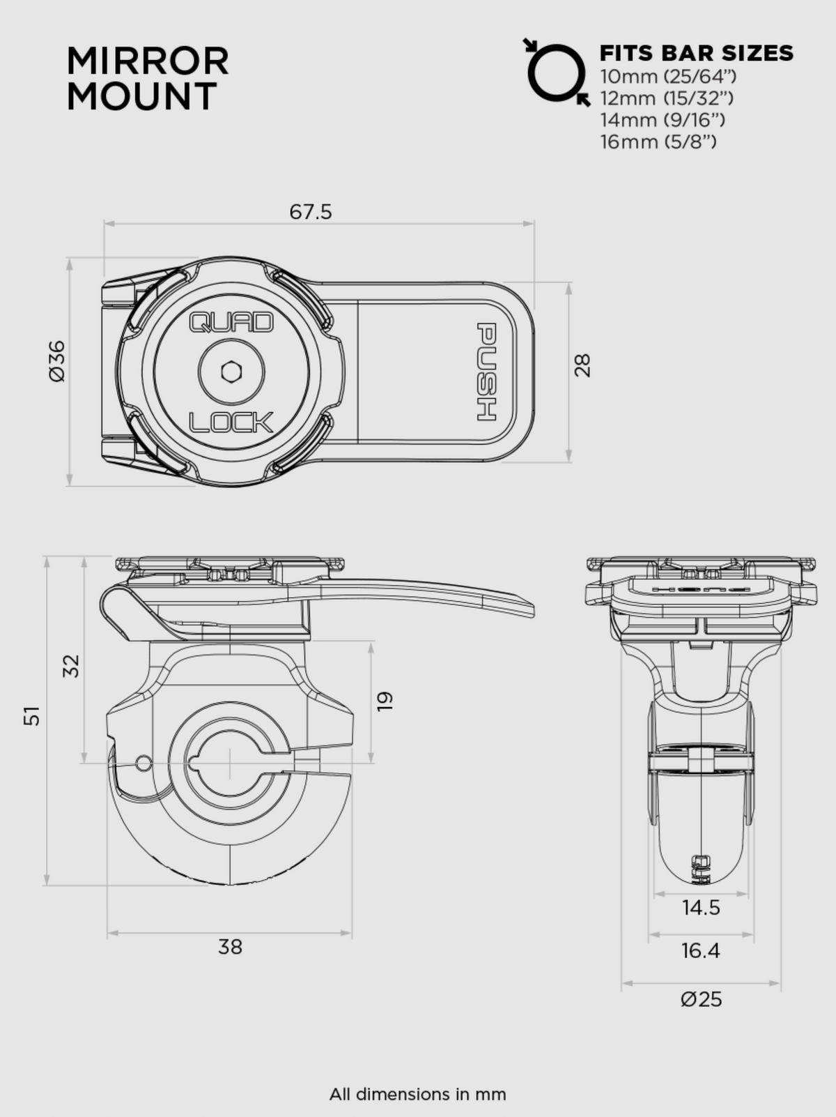 QUAD LOCK Mirror Mount V2