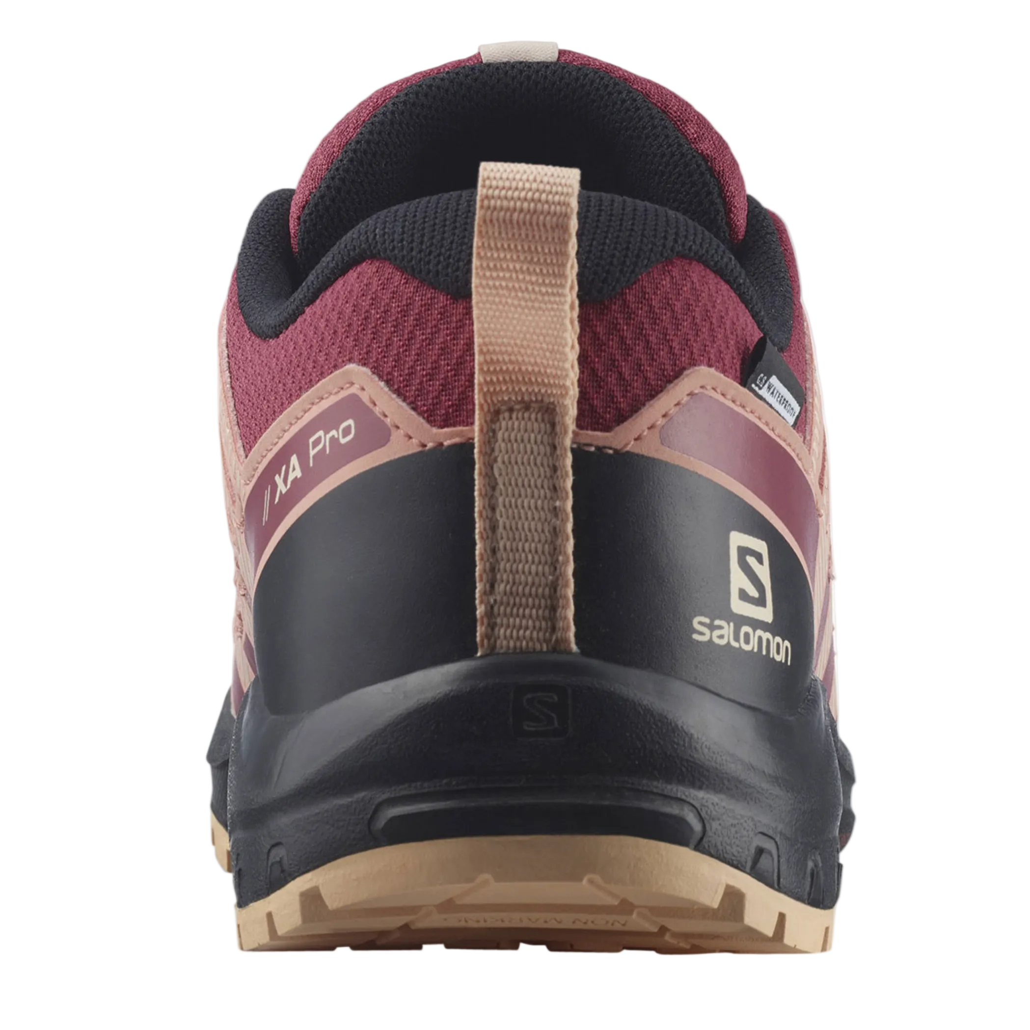 SALOMON buty XA Pro V8 CSWP K czarno-brzoskwiniowo-czerwone