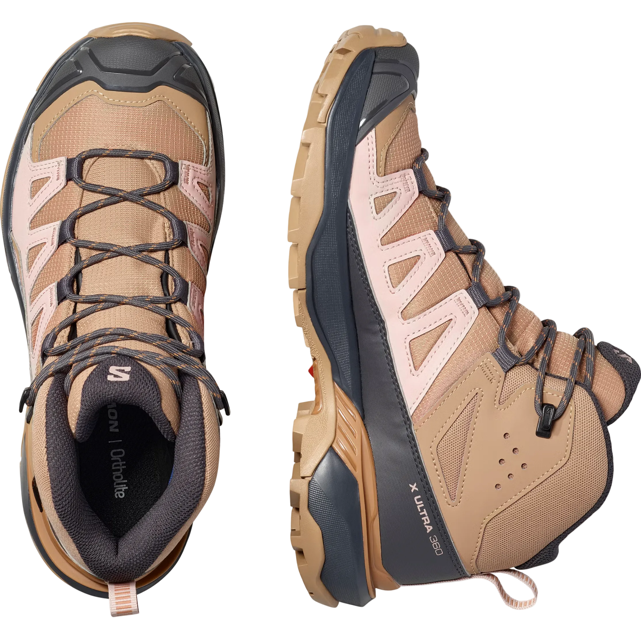 Chaussures SALOMON X Ultra 360 Mid GTX W burro/gris ombre/marron pacane