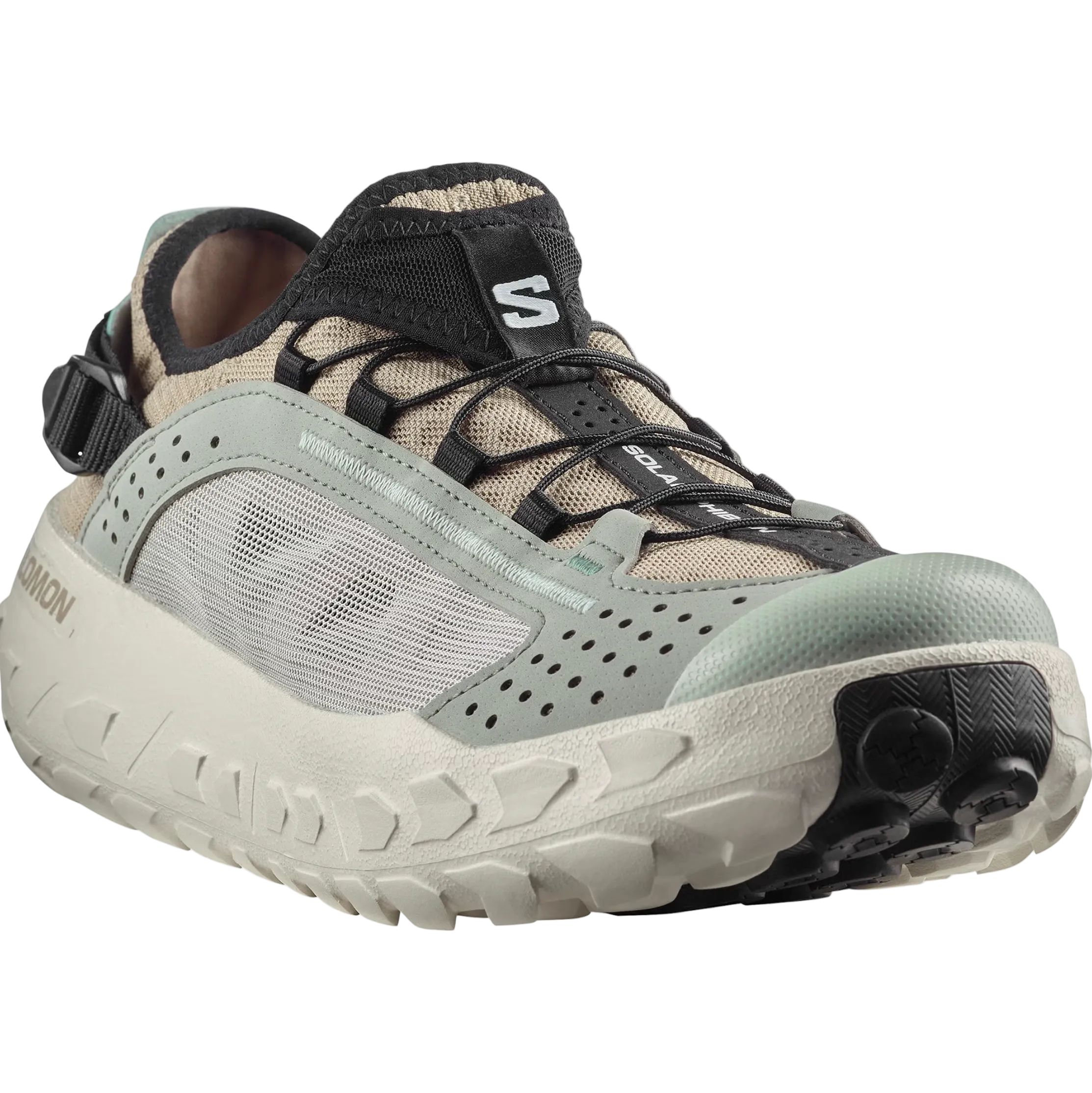 SALOMON shoes Solamphibian desert tan/wrought iron/clearly aqua
