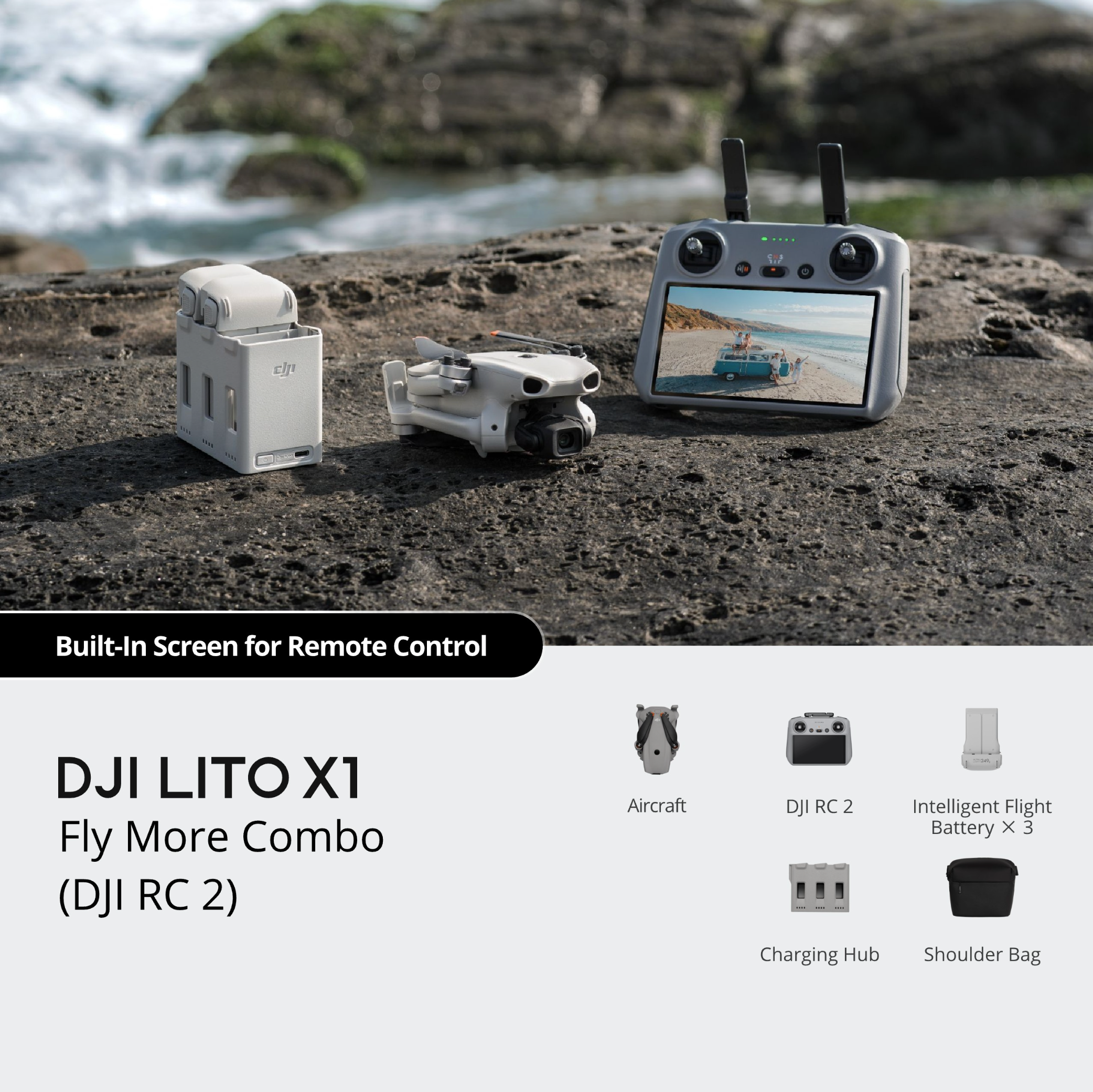 DJI drone Lito X1 Fly More Combo (DJI RC2)