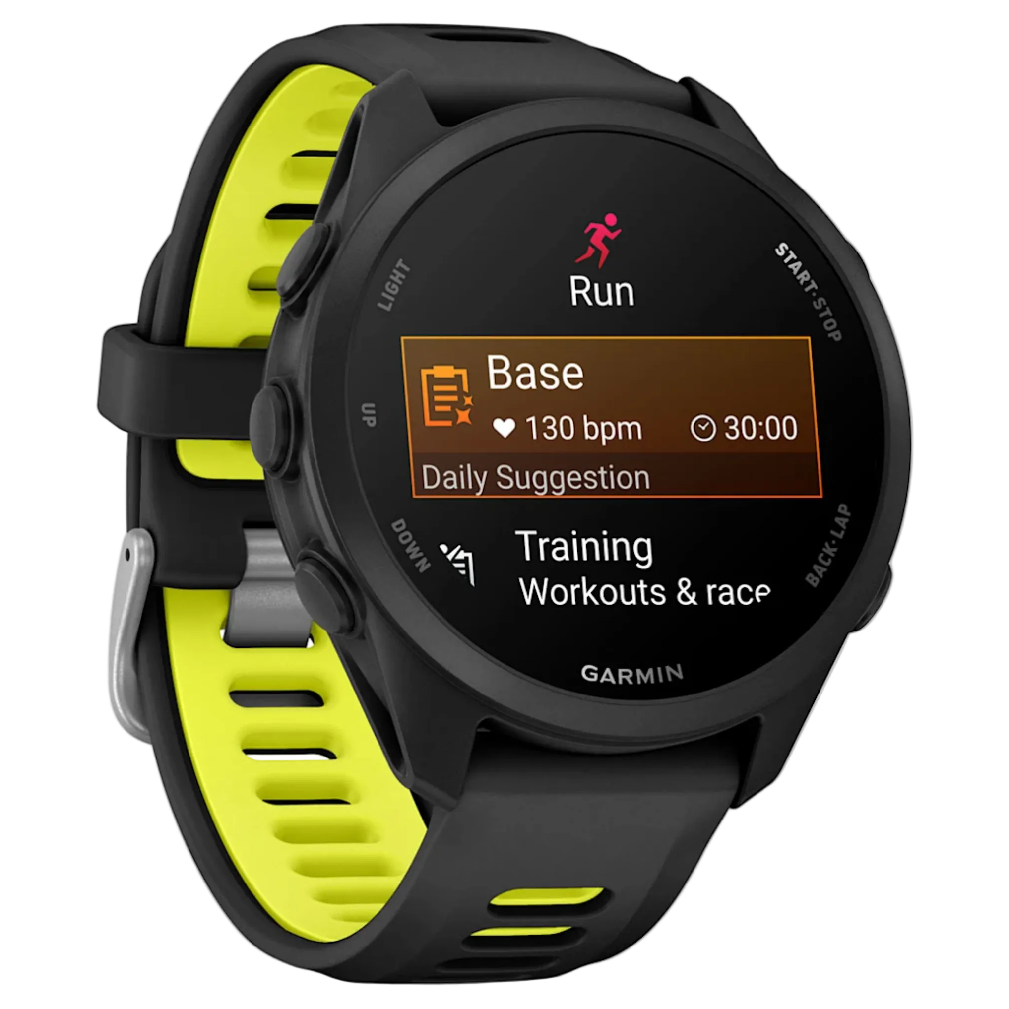 GARMIN Forerunner 170 43mm GPS melns/dzeltenīgs