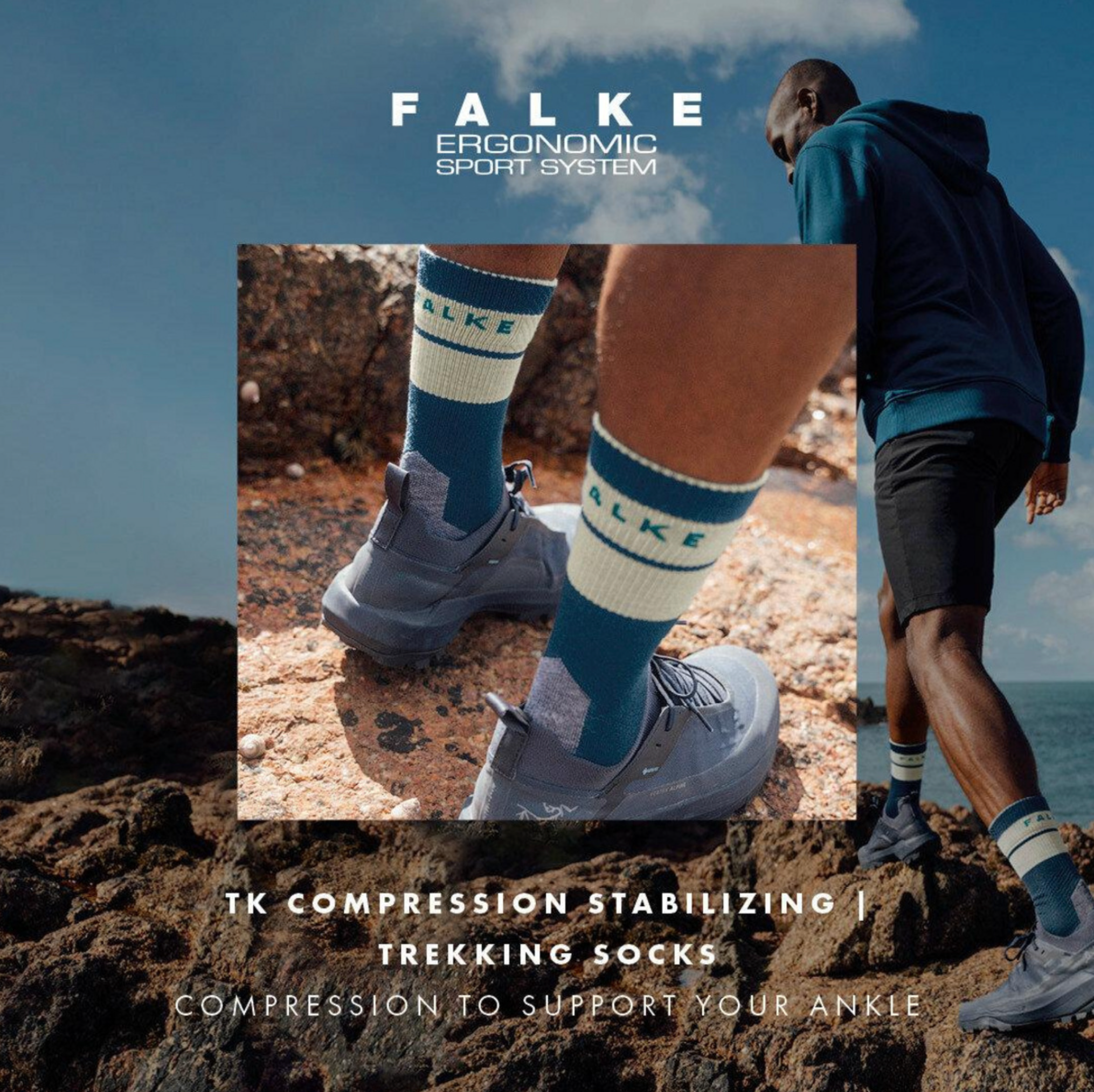 FALKE zeķes TK COMPRESSION blue/purple