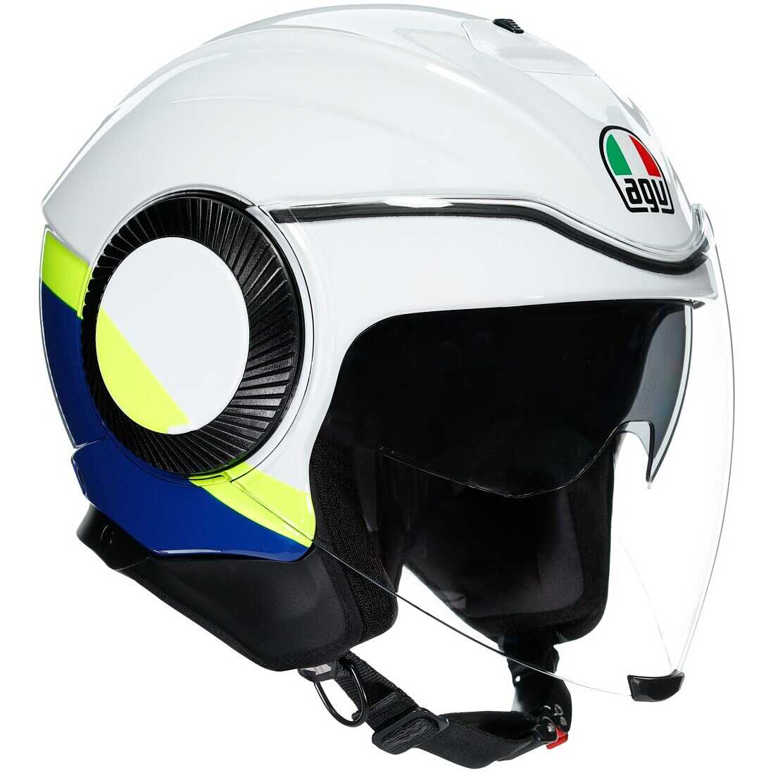AGV helmet Orbyt Block white/blue/yellow fl