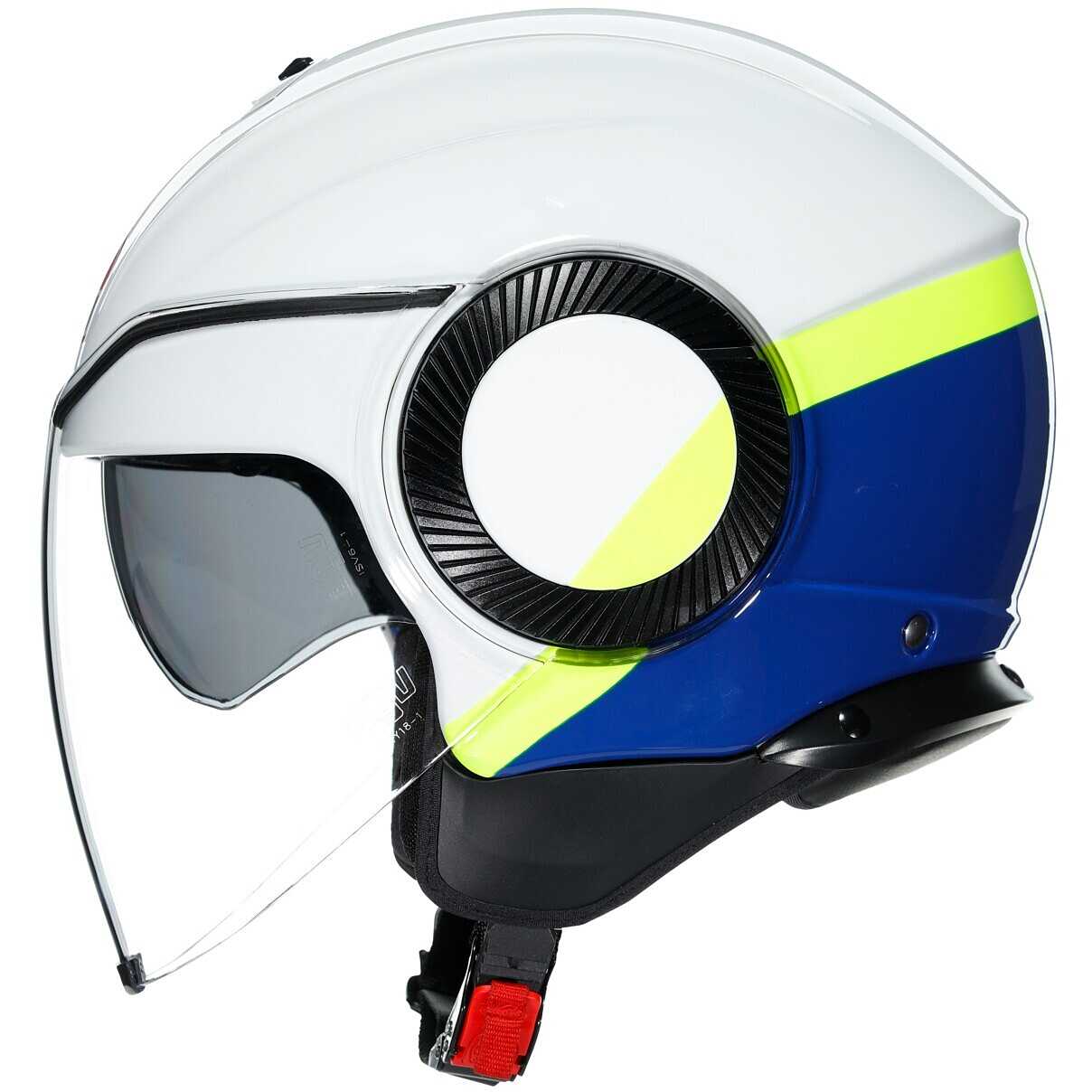 AGV helmet Orbyt Block white/blue/yellow fl