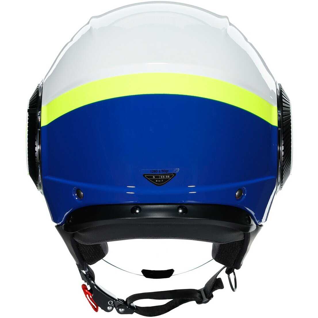 AGV helmet Orbyt Block white/blue/yellow fl