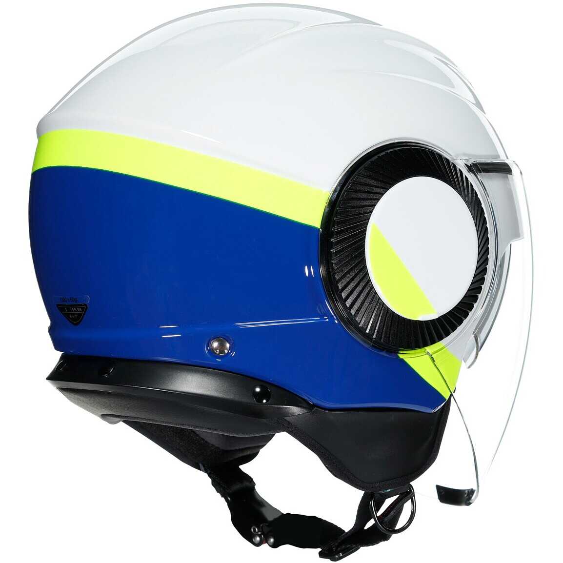 AGV helmet Orbyt Block white/blue/yellow fl