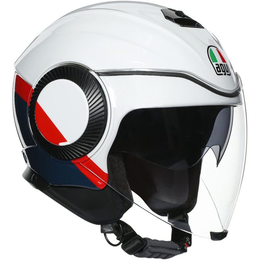 AGV ķivere Orbyt Block pearl white/blue/red