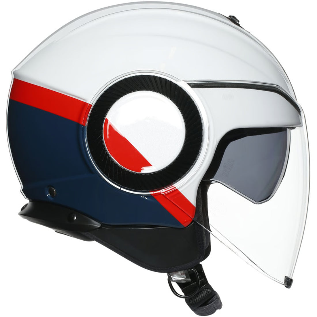 AGV ķivere Orbyt Block pearl white/blue/red
