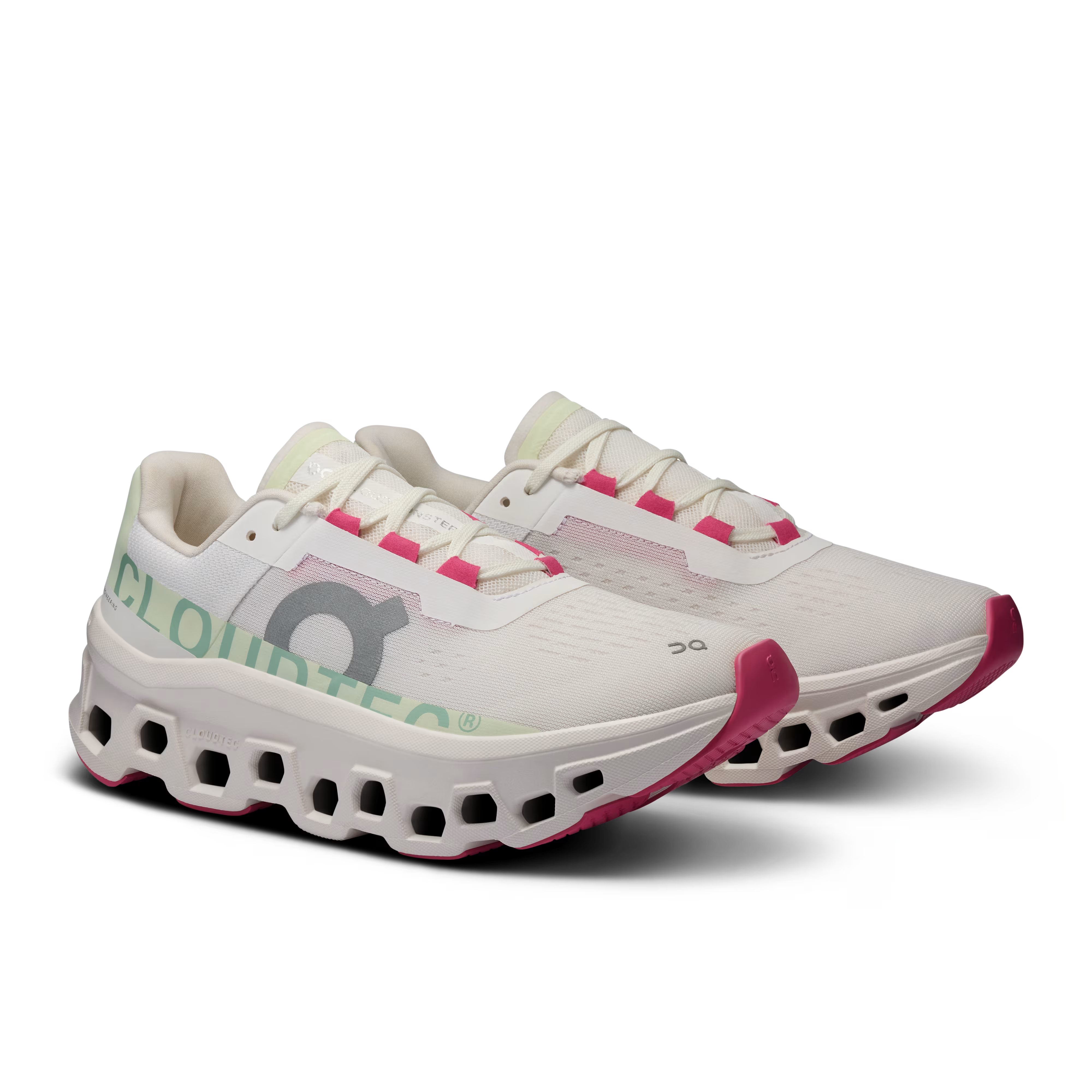ON apavi Cloudmonster W white/green/pink