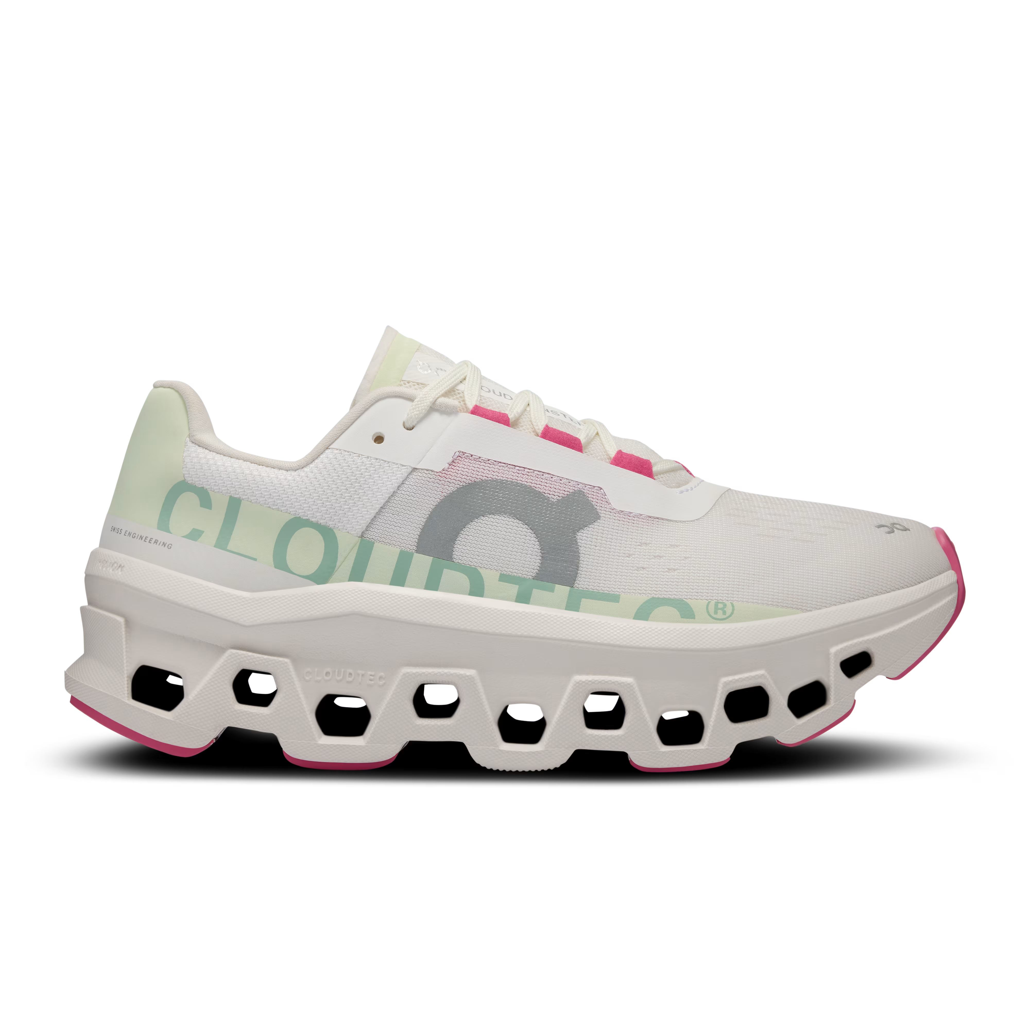 ON apavi Cloudmonster W white/green/pink
