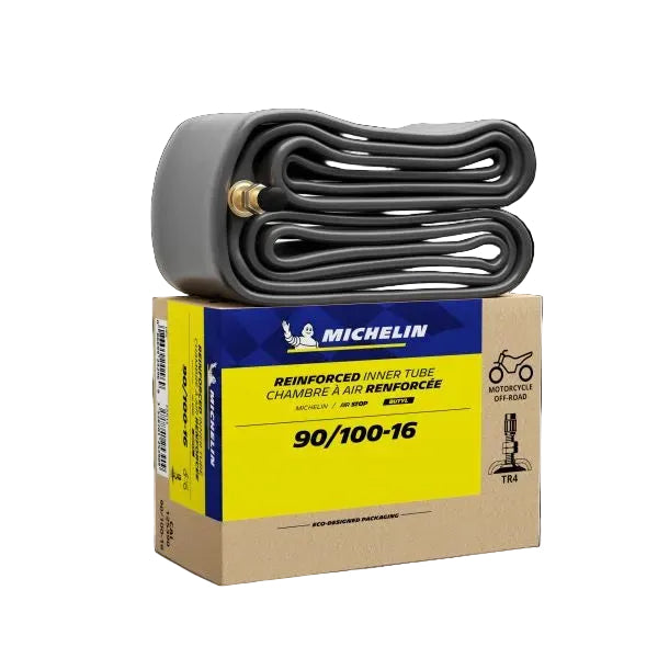 Michelin bicycle inner tube on its packaging with a white background