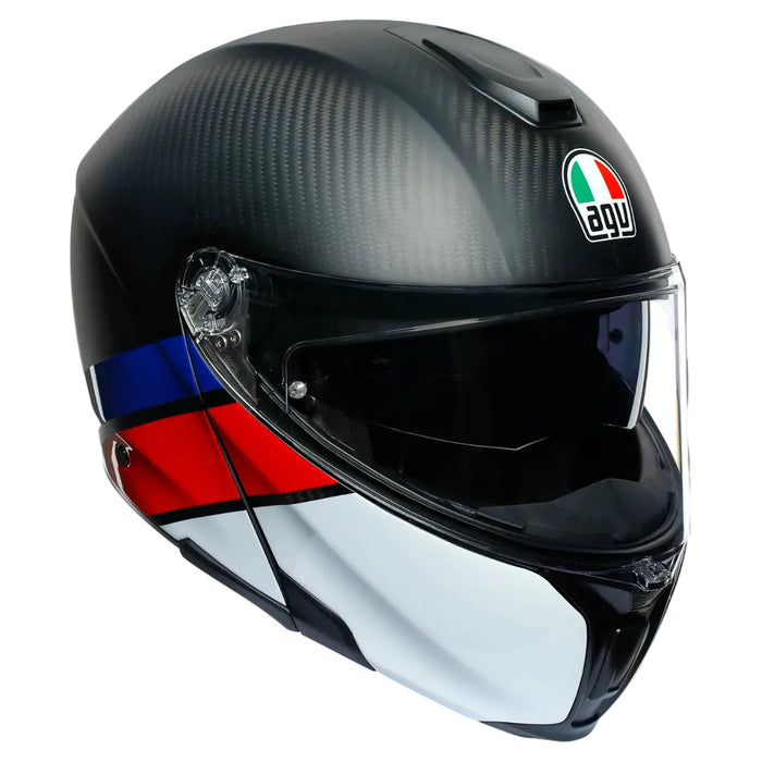 AGV ķivere Sportmodular Carbon red/blue