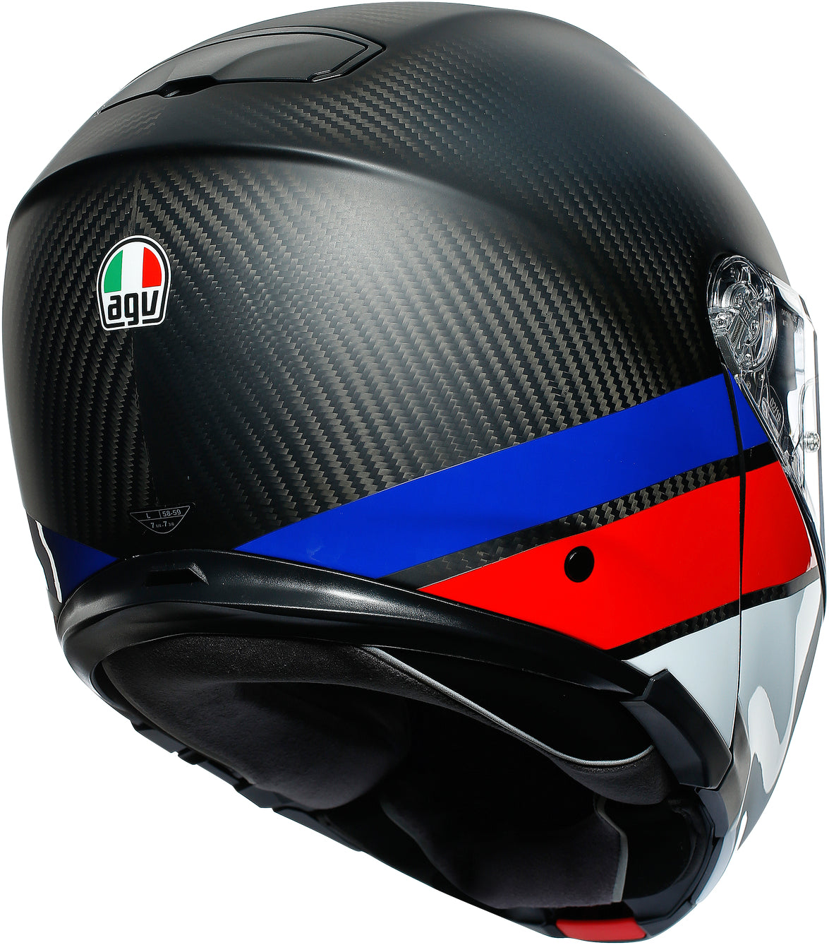 AGV ķivere Sportmodular Carbon red/blue