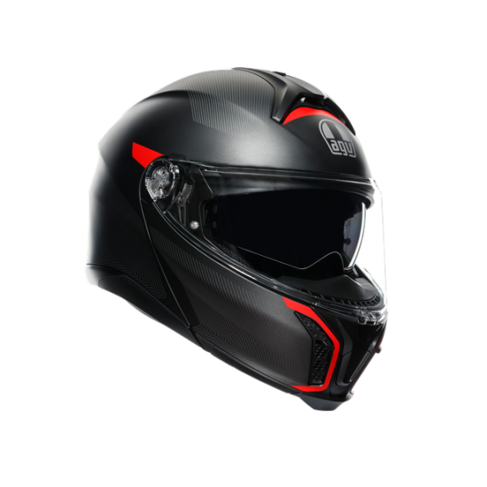 AGV ķivere Tourmodular Freequency matt gunmetal/red 