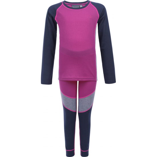 COLOR KIDS termokompl Base Layer pink/dark blue 