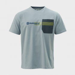 HUSQVARNA t-krekls Origin Pocket Tee grey/dark grey 