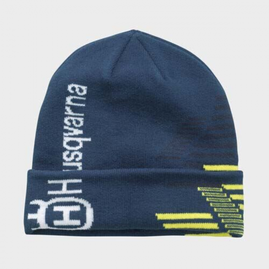 HUSQVARNA cepure ziemas Team Beanie blue/yellow