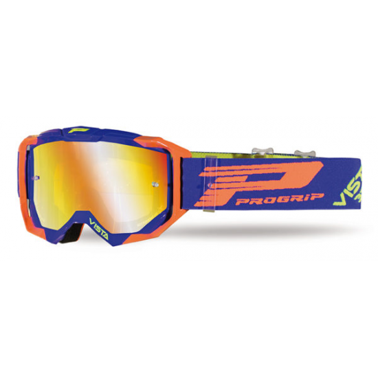 PROGRIP brilles 3303FL Vista blue/orange w/multi FL 3347 w/XLens w/TearOffs