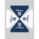 HUSQVARNA telts jumts HUS 3x3 blue/white