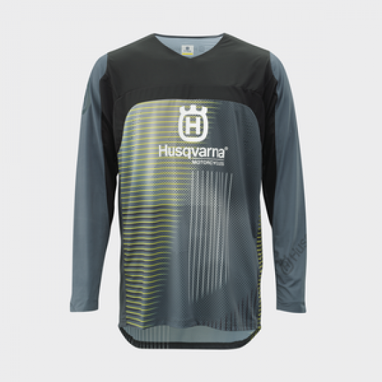 HUSQVARNA krekls Railed black/grey 