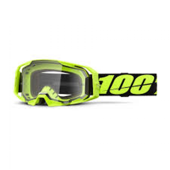 100% brilles Armatic Neon yellow w/mirror clear