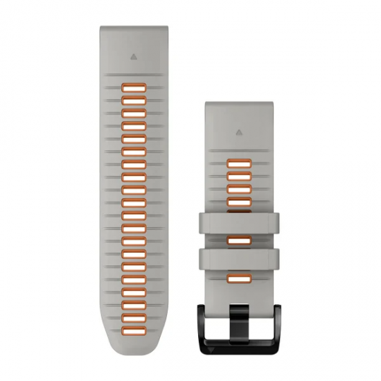 GARMIN siksna pulkstenim Quickfit 26mm Silicone fog grey/orange