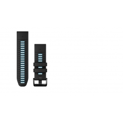 GARMIN siksna pulkstenim Quickfit 26mm Silicone black/cirru sblue