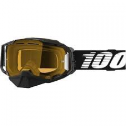 100% brilles Armega Snowmobile Black w/ yellow