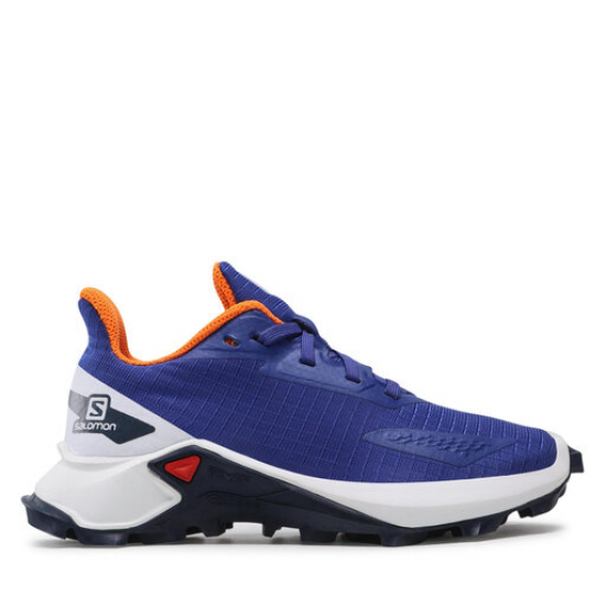 SALOMON apavi Alphacross Blast J blue/white/orange 