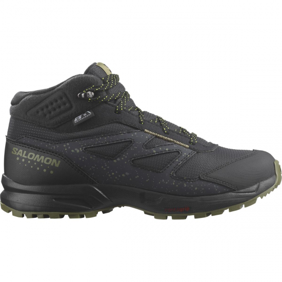 SALOMON apavi Outway Mid CSWP J black/dark green 