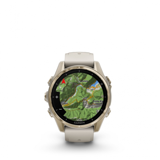 GARMIN pulkstenis Fenix 8 43mm Sapphire Amoled gold/light grey