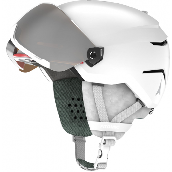 ATOMIC ķivere Savor Visor JR white w/silver flash C2 