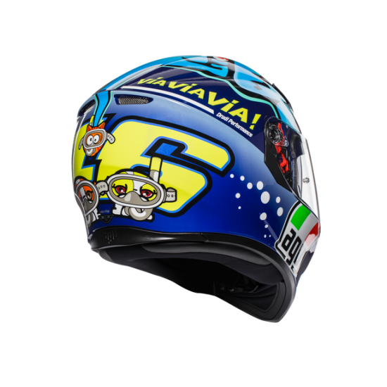 AGV ķivere K3 SV Rossi Misano 2015 blue/yellow 