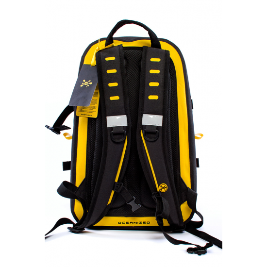 OCEANIZED soma muguras Waterproof Backpack 25L black/yellow