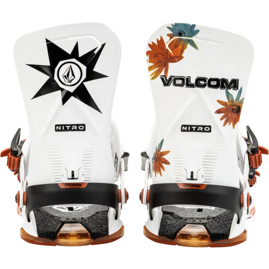 NITRO stiprinājumi Phantom X Volcom white/orange 