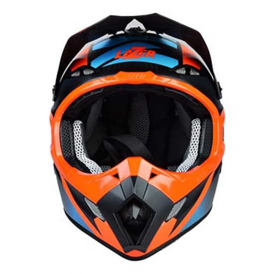 LAZER ķivere MX8 X Team Carbon black/blue/orange matt 