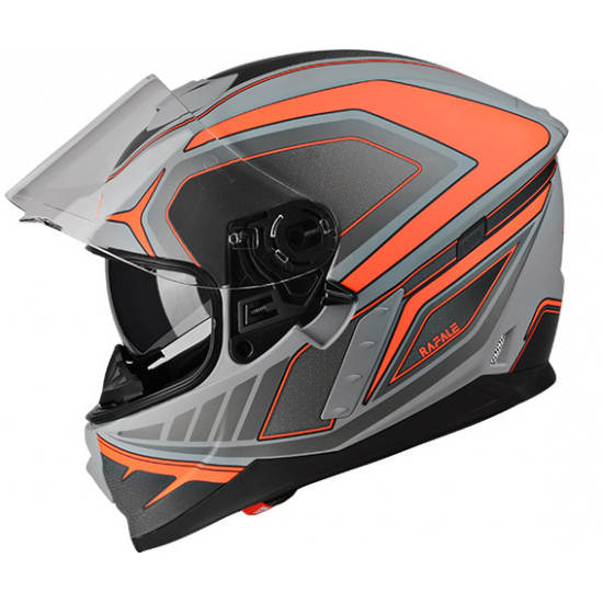 LAZER ķivere Rafale Hexa titan grey/red matt 