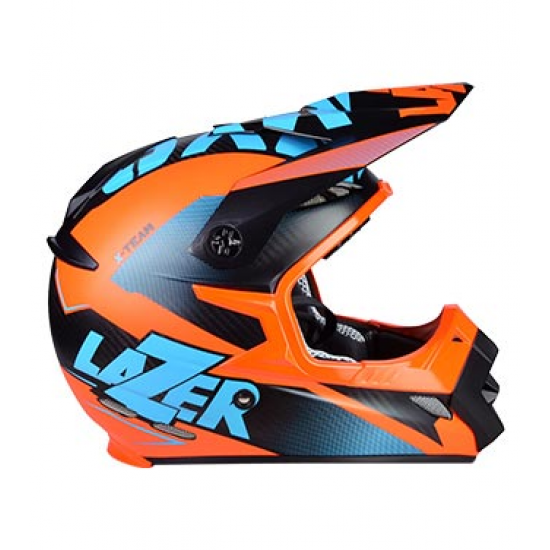 LAZER ķivere MX8 X Team Carbon black/blue/orange matt 